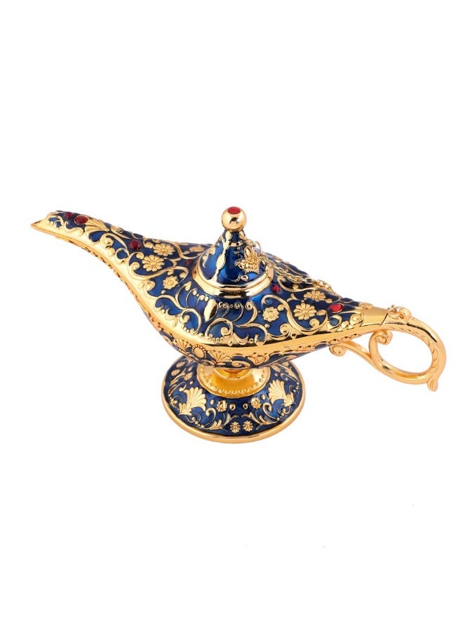 Gusnilo Legend Aladdin Magic Genie Light Lamp Pot Classic Silver(Golden Blue) - Image 1